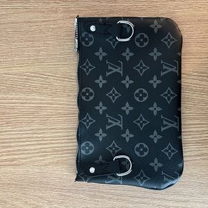 & Other Stories Black and Gray Monogram Pouch